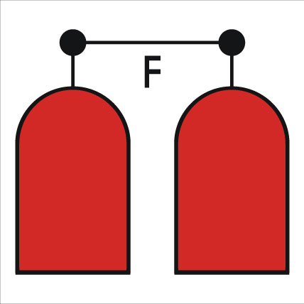 Станция пожаротушения пеной/Foam release station - знак IMO 3.18