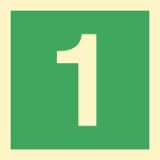 Цифра зеленая 1 - знак IMO 2.02