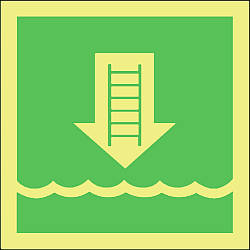 Посадочный штормтрап - знак IMO 2.5