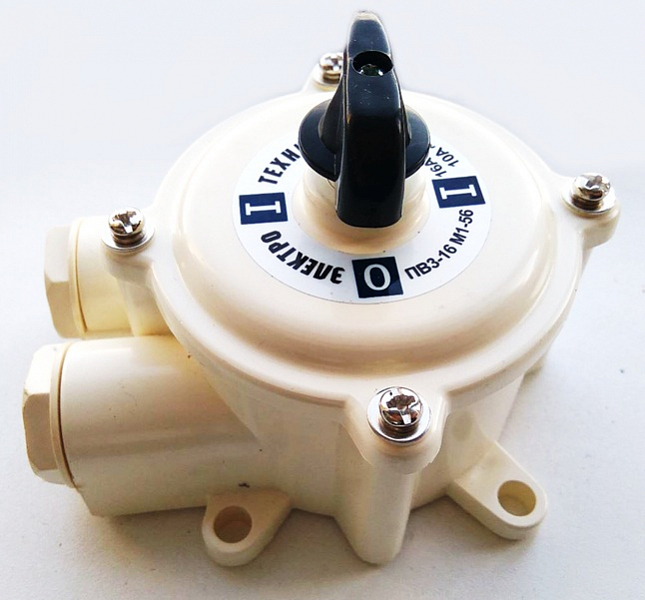 Пакетный выключатель ПВ 2-16 М1 16А 220V плас.56