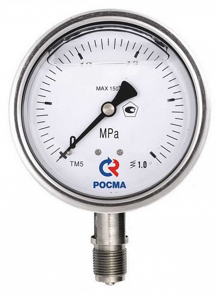 Манометр ТМ-520Р 0-600 кг/см2 М20*1,5 100 мм с глицерином