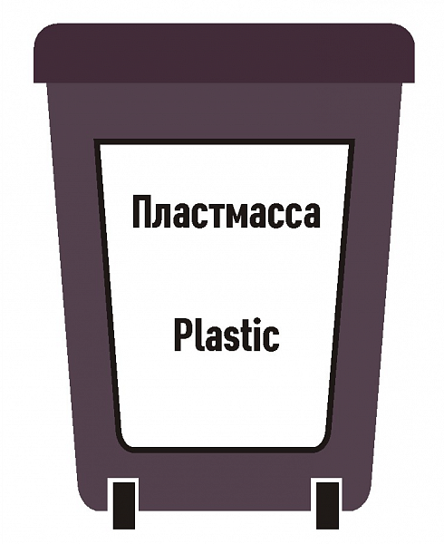 Место сбора мусора - пластмасса 132*190 мм - знак IMO